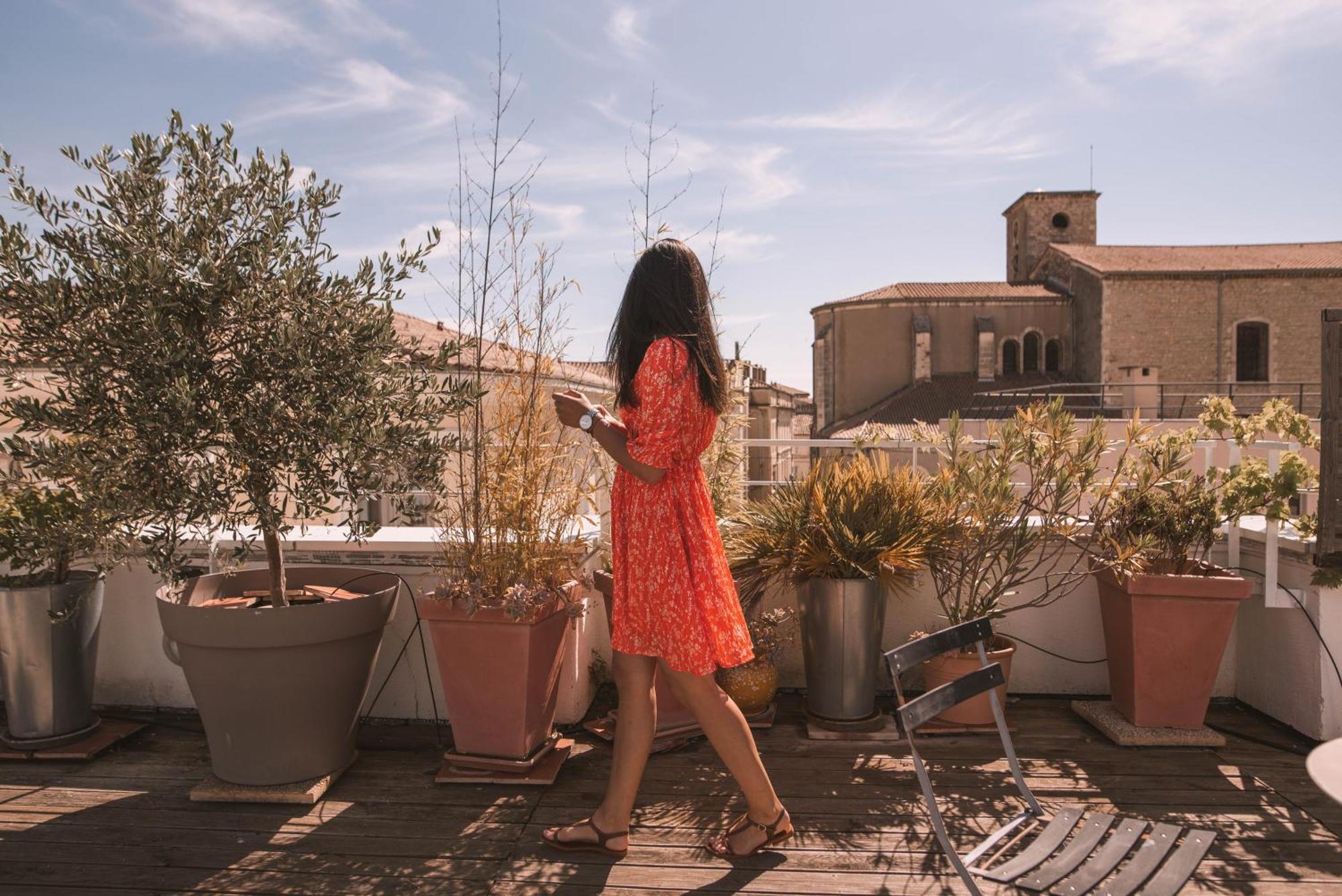 Chez Pepito & Zaza Hypercentre Rooftop Garage Nîmes Værelse billede